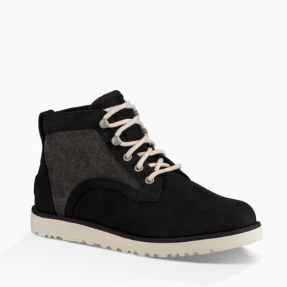 UGG Bethany Canvas Boot Water Resistant Chukka Boot Black and Gray Size 7.5